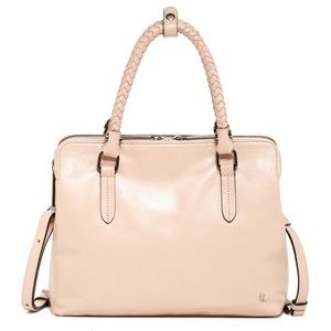 ELLIOTT LUCCA Genevieve Truffle Leather Satchel